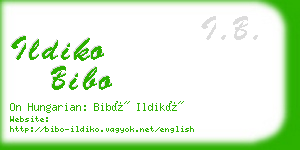 ildiko bibo business card